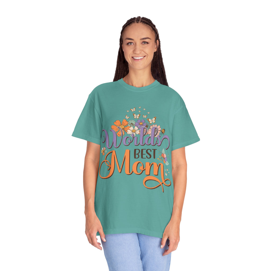 World's Best Mom T-Shirt — Floral Butterflies Mother's Day Tee