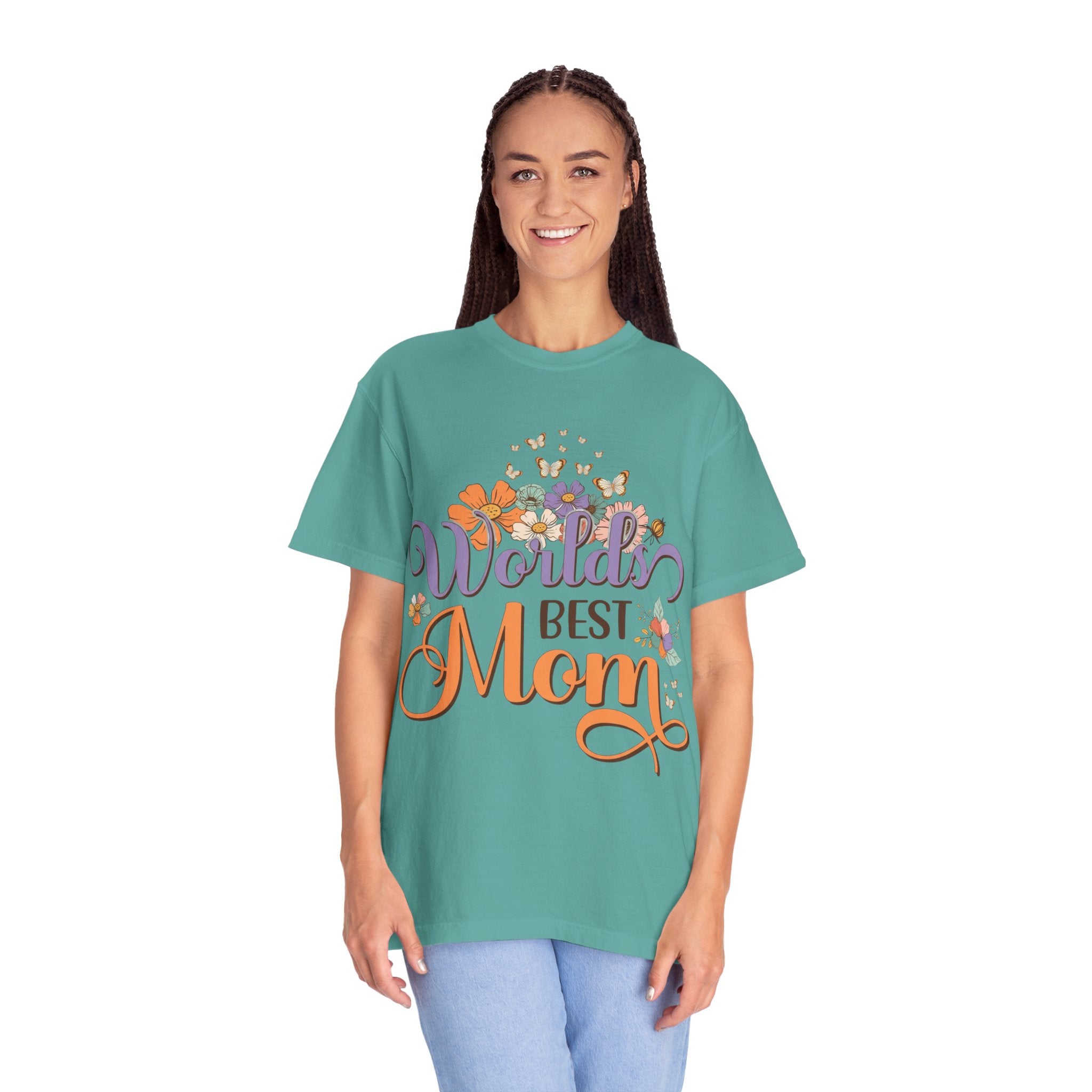 World's Best Mom T-Shirt — Floral Butterflies Mother's Day Tee