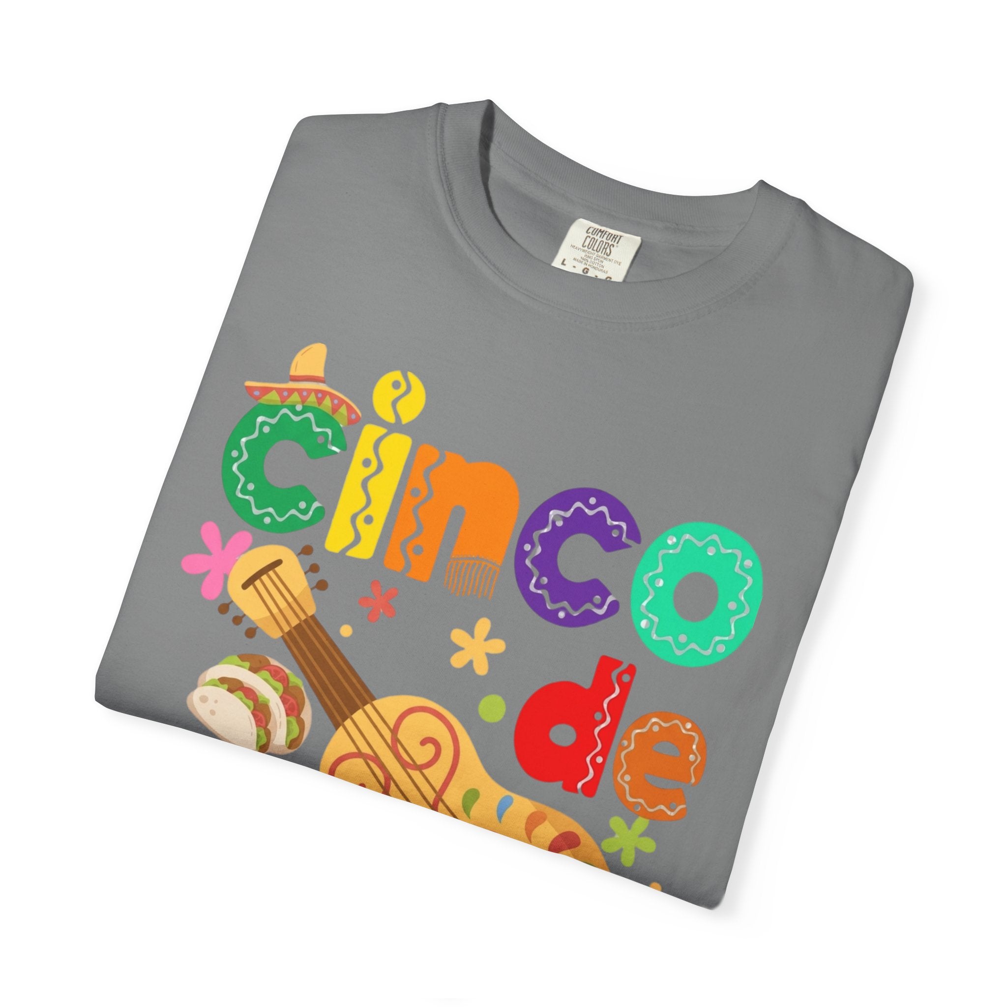 Cinco de Mayo Guitar Cactus T-Shirt | Fiesta Illustration