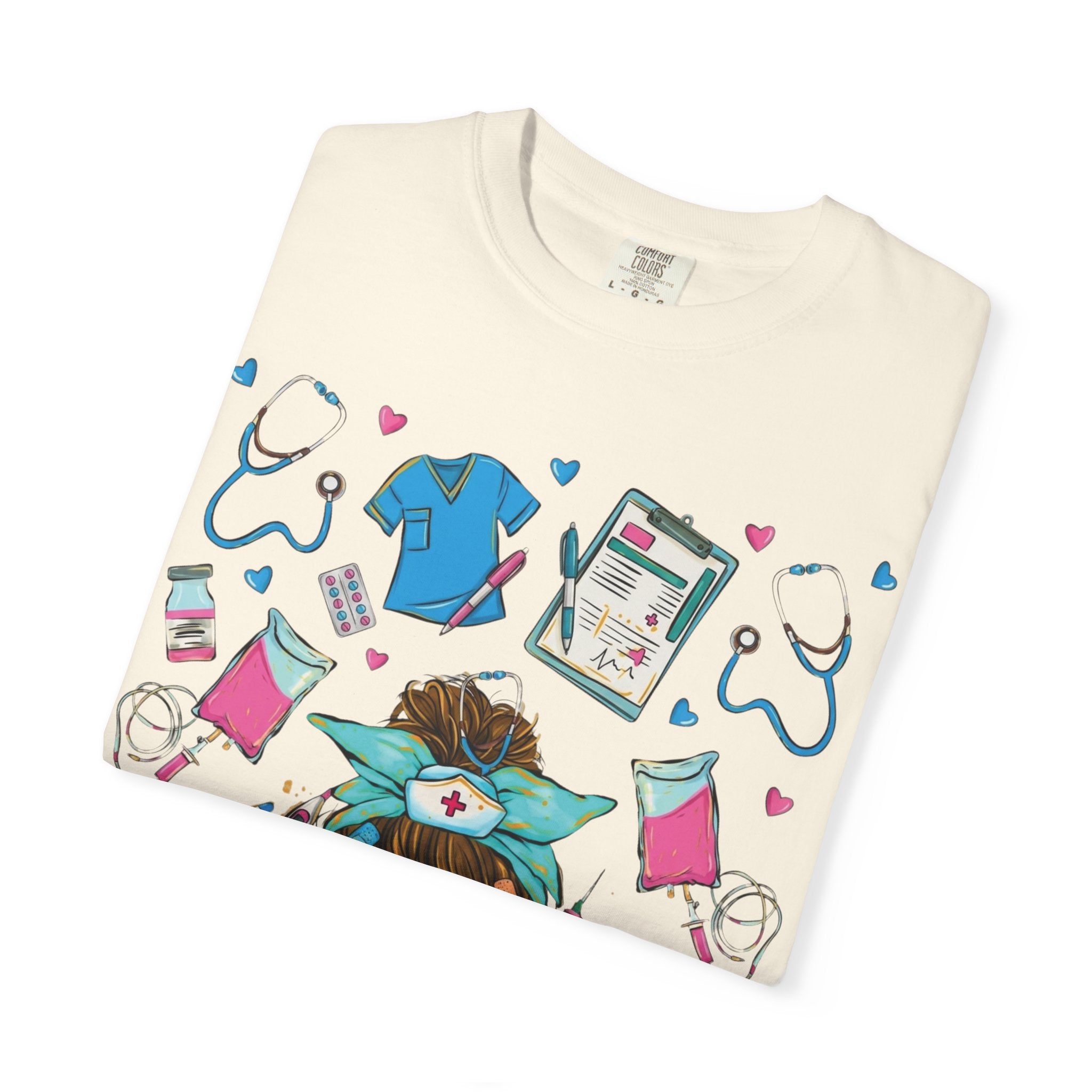 Nurse Life Graphic T-Shirt – #Nurselife Cute Medical Scrubs Design
