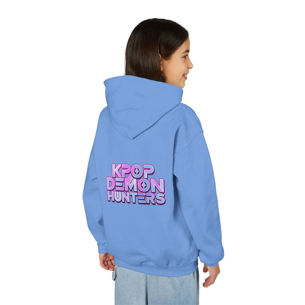 K-Pop Children’s Demon Hunters Hoodie — Neon K-Pop Band Anime Art Pullover