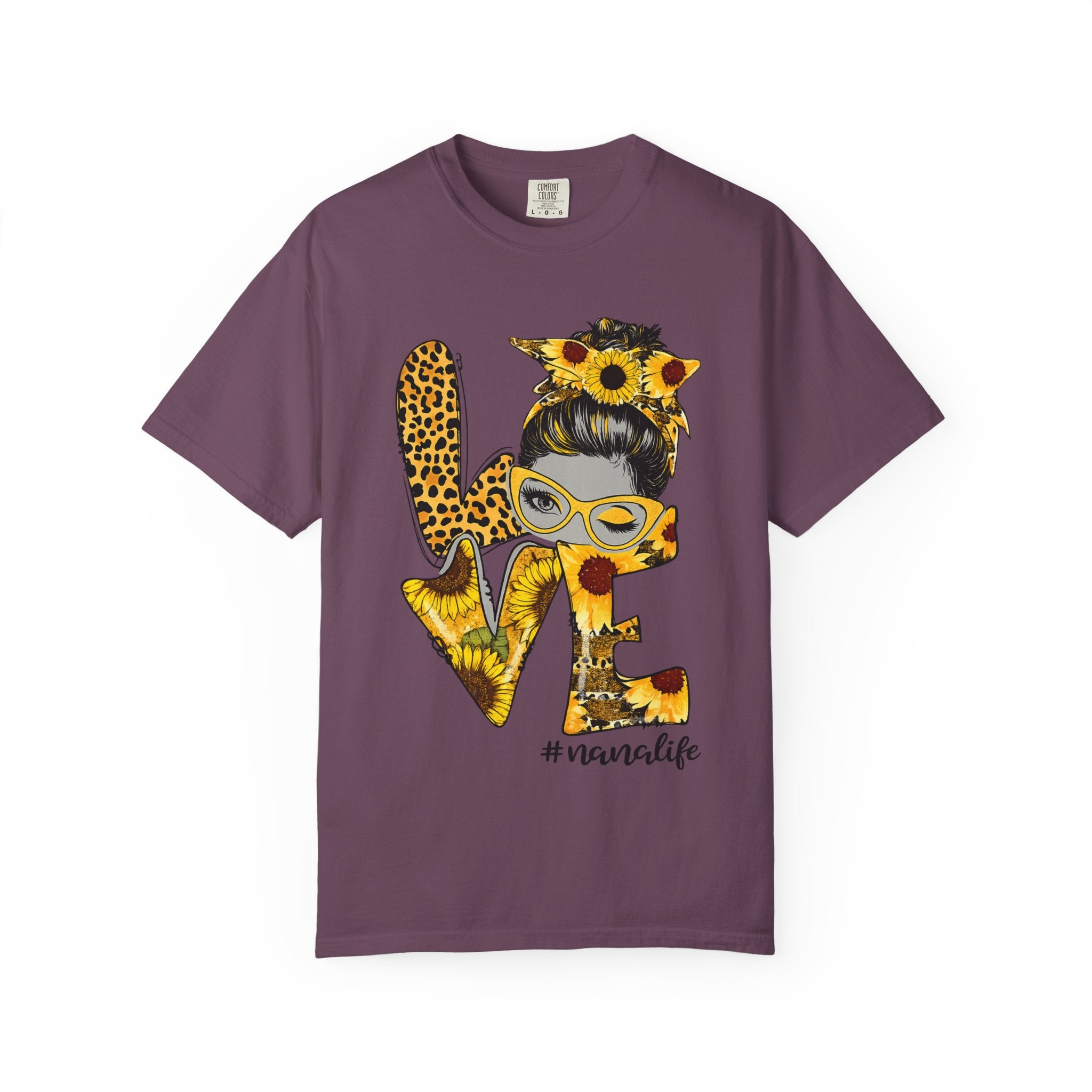 Love Mom T-Shirt — Sunflower & Leopard 'Mom Life' Graphic Tee