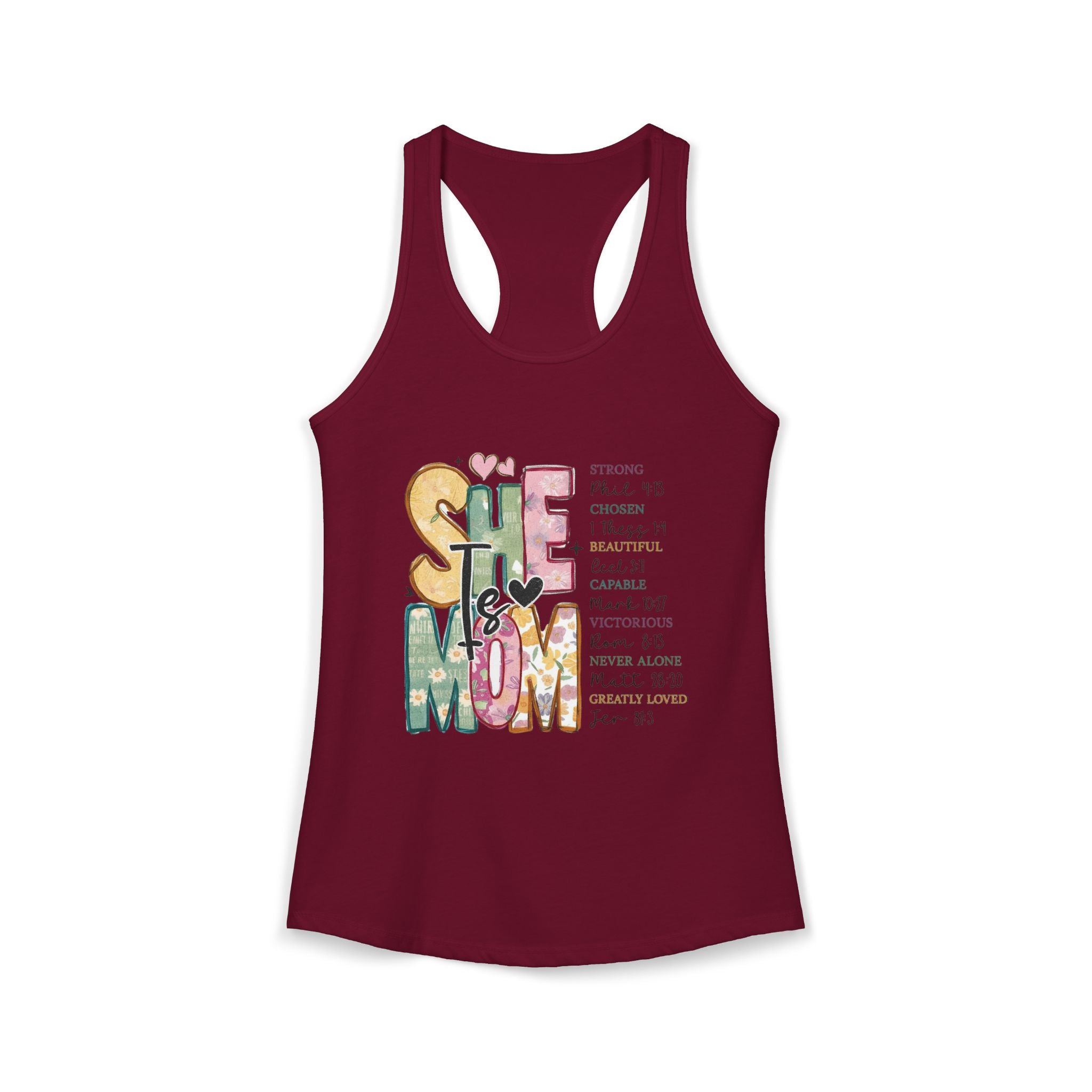 She Is Mom Racerback Tank