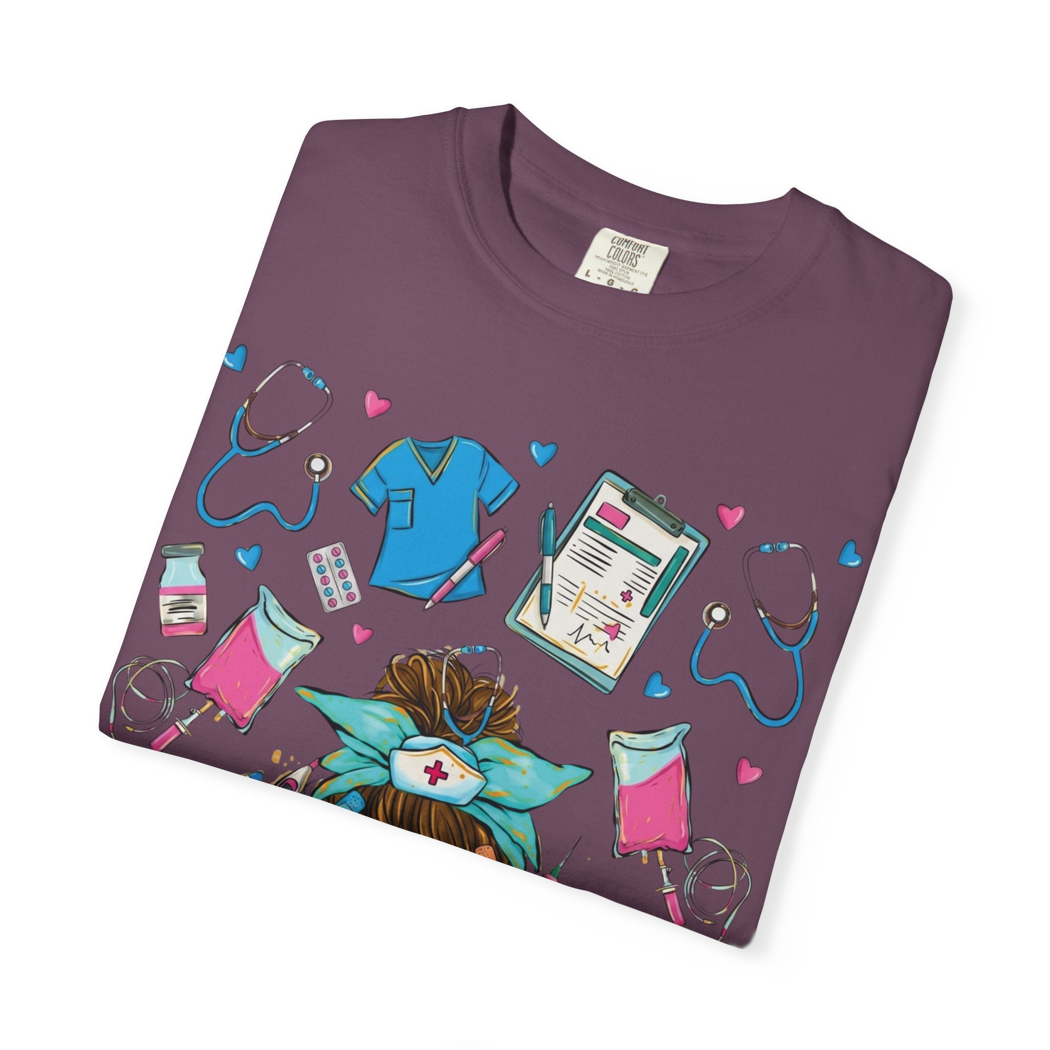 Nurse Life Graphic T-Shirt – #Nurselife Cute Medical Scrubs Design