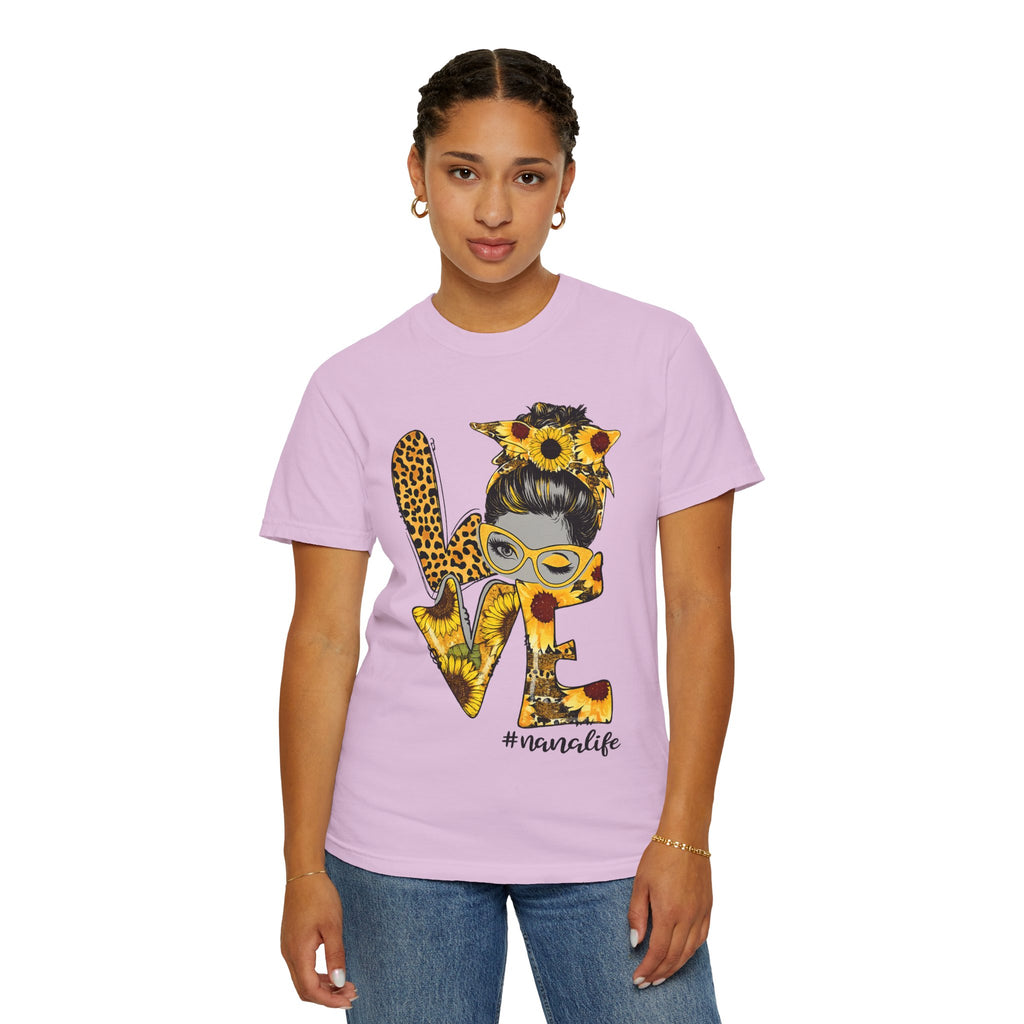 Love Mom T-Shirt — Sunflower & Leopard 'Mom Life' Graphic Tee