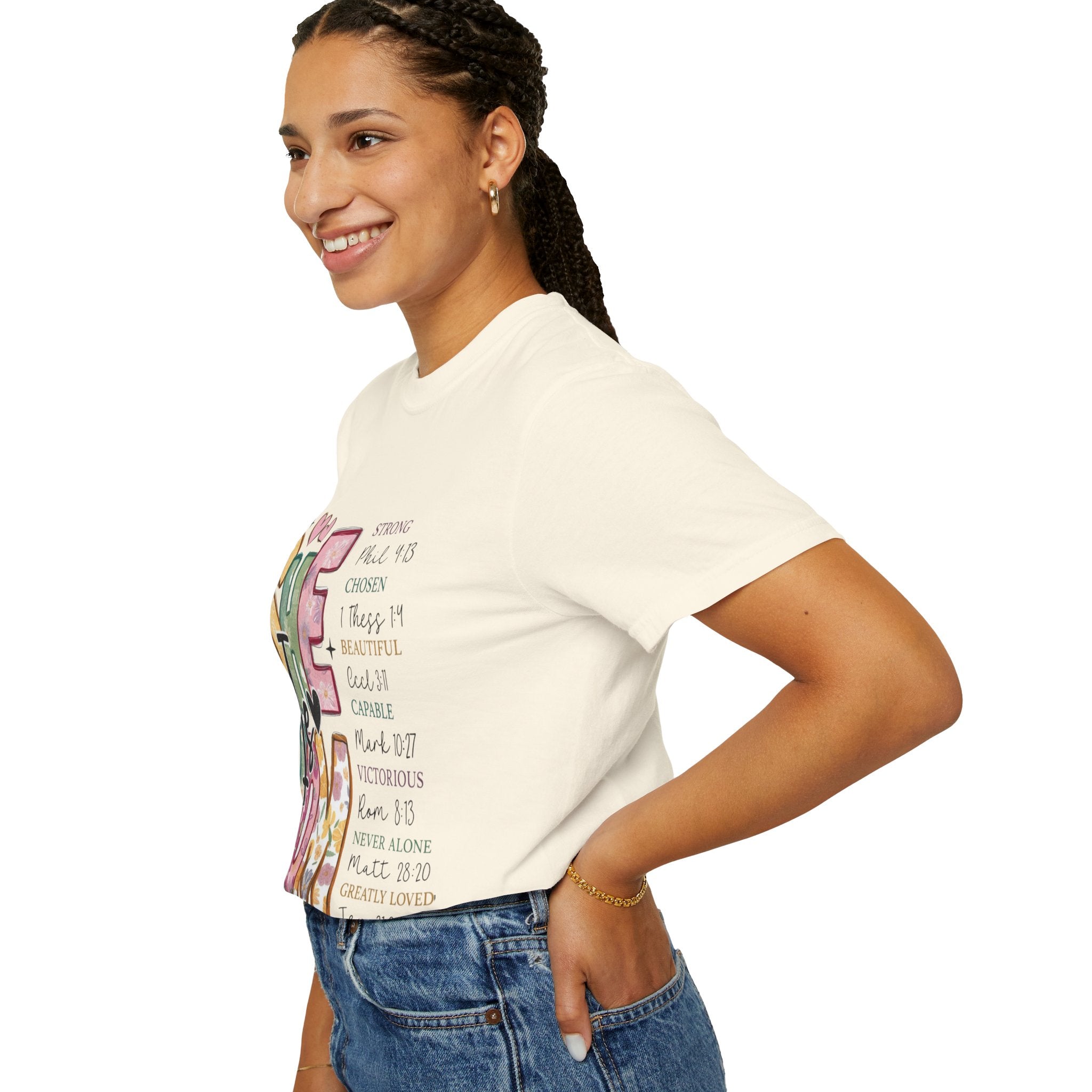 She & Mom Scripture Floral T-Shirt — Faith-Based Mother's Day Gift