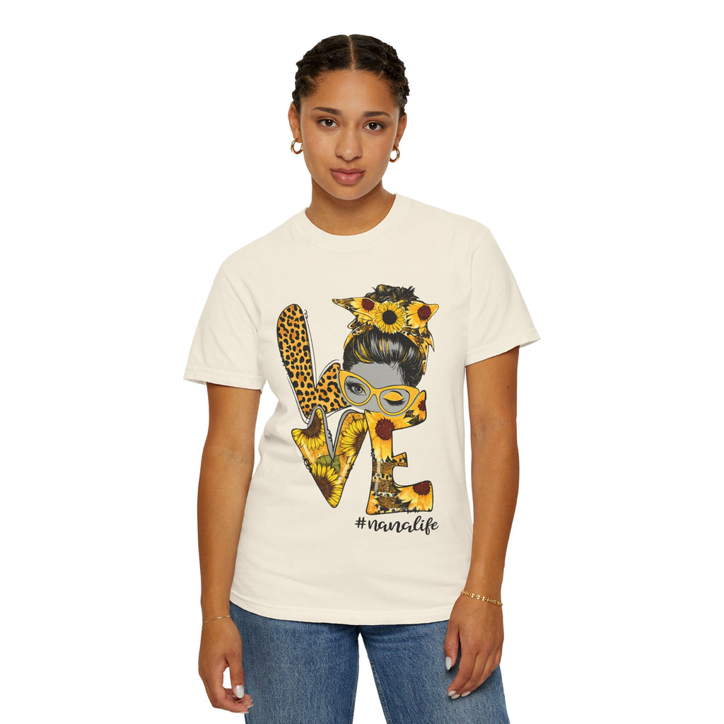 Love Mom T-Shirt — Sunflower & Leopard 'Mom Life' Graphic Tee
