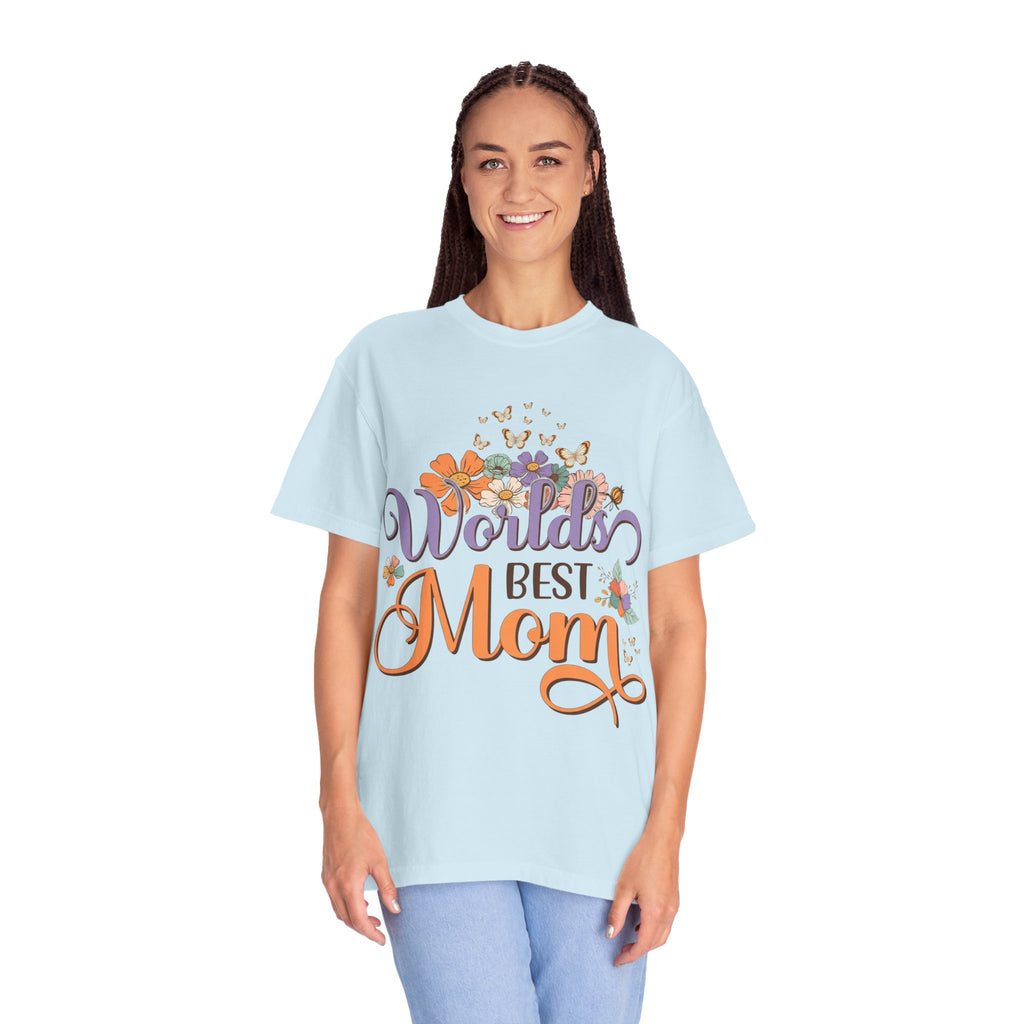 World's Best Mom T-Shirt — Floral Butterflies Mother's Day Tee