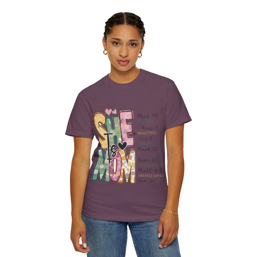 She & Mom Scripture Floral T-Shirt — Faith-Based Mother's Day Gift
