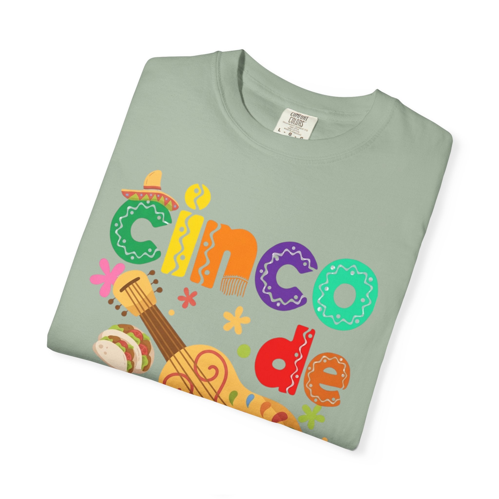 Cinco de Mayo Guitar Cactus T-Shirt | Fiesta Illustration