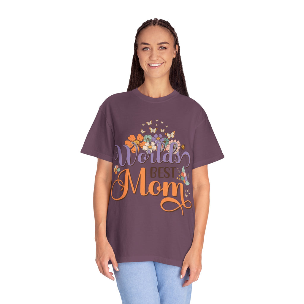 World's Best Mom T-Shirt — Floral Butterflies Mother's Day Tee