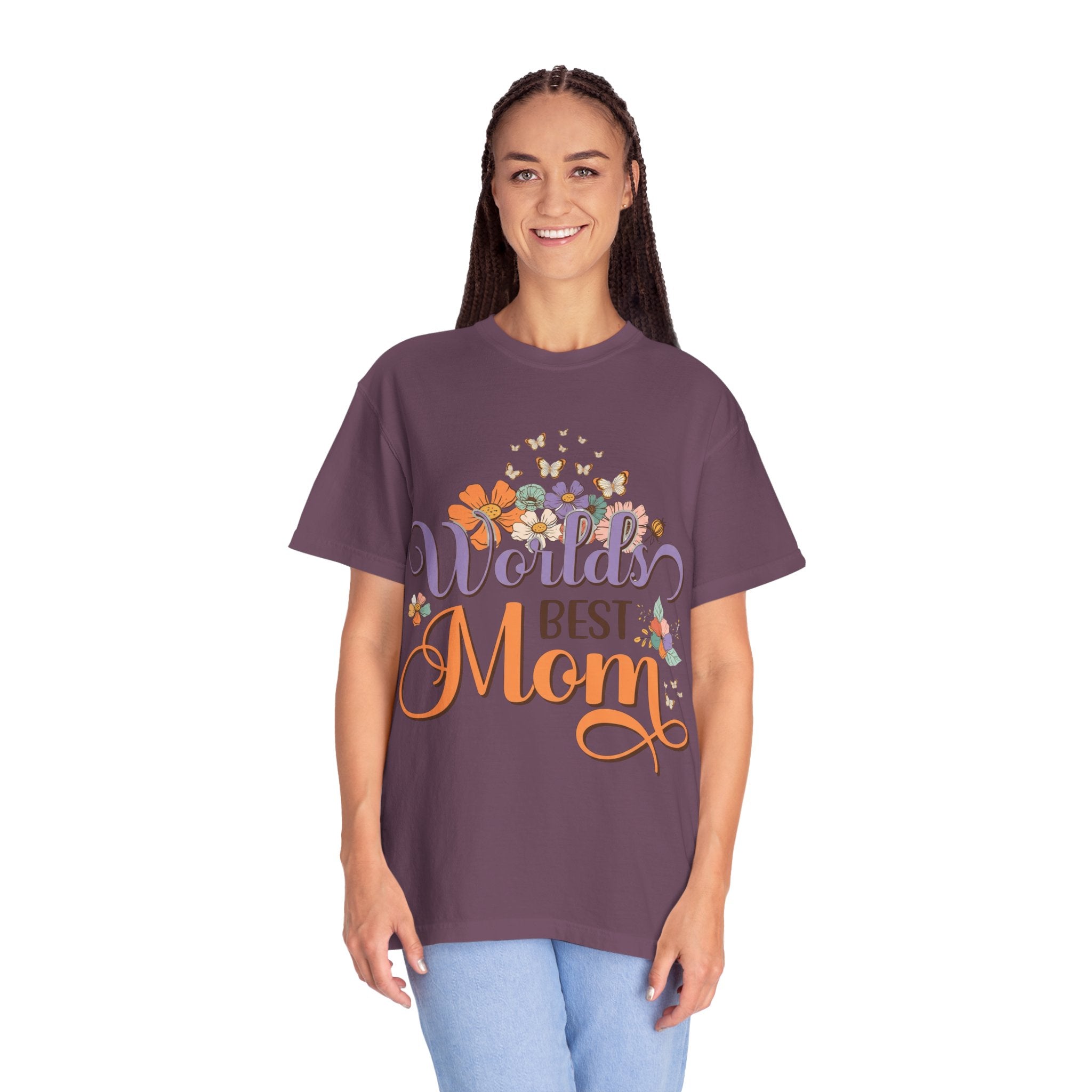 World's Best Mom T-Shirt — Floral Butterflies Mother's Day Tee