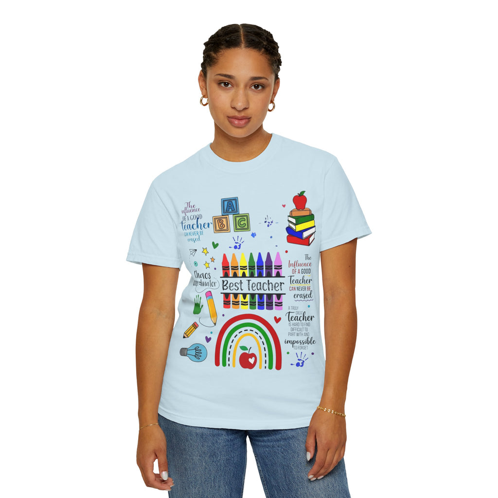 Best Teacher Colorful Classroom Graphic T-Shirt — Teacher Appreciation Gift