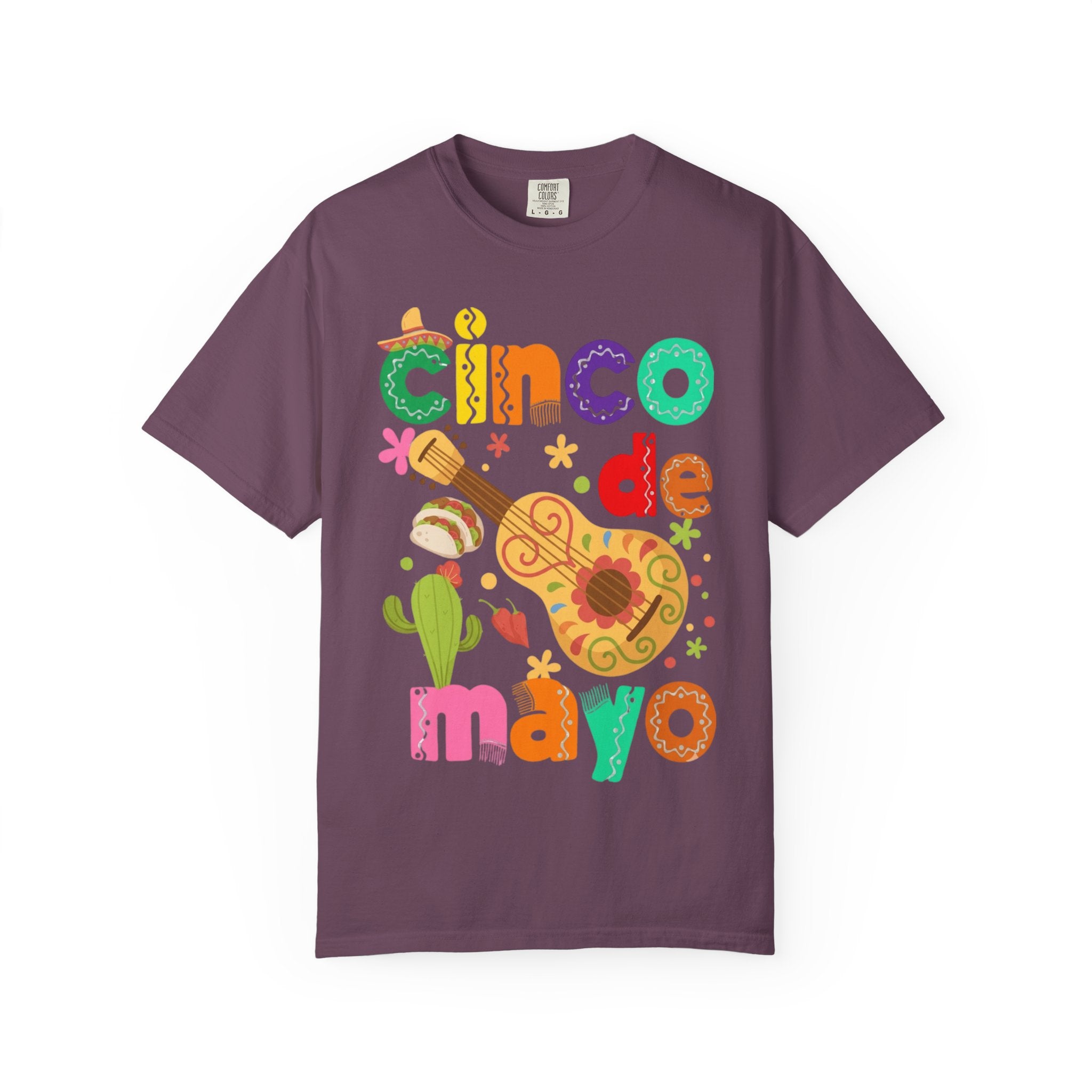 Cinco de Mayo Guitar Cactus T-Shirt | Fiesta Illustration