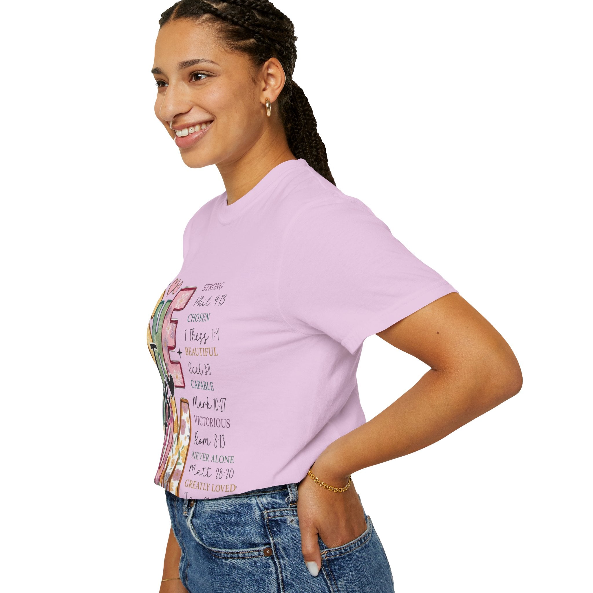 She & Mom Scripture Floral T-Shirt — Faith-Based Mother's Day Gift