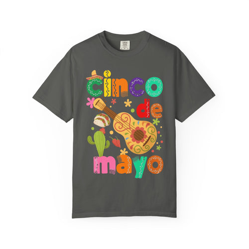 Cinco de Mayo Guitar Cactus T-Shirt | Fiesta Illustration