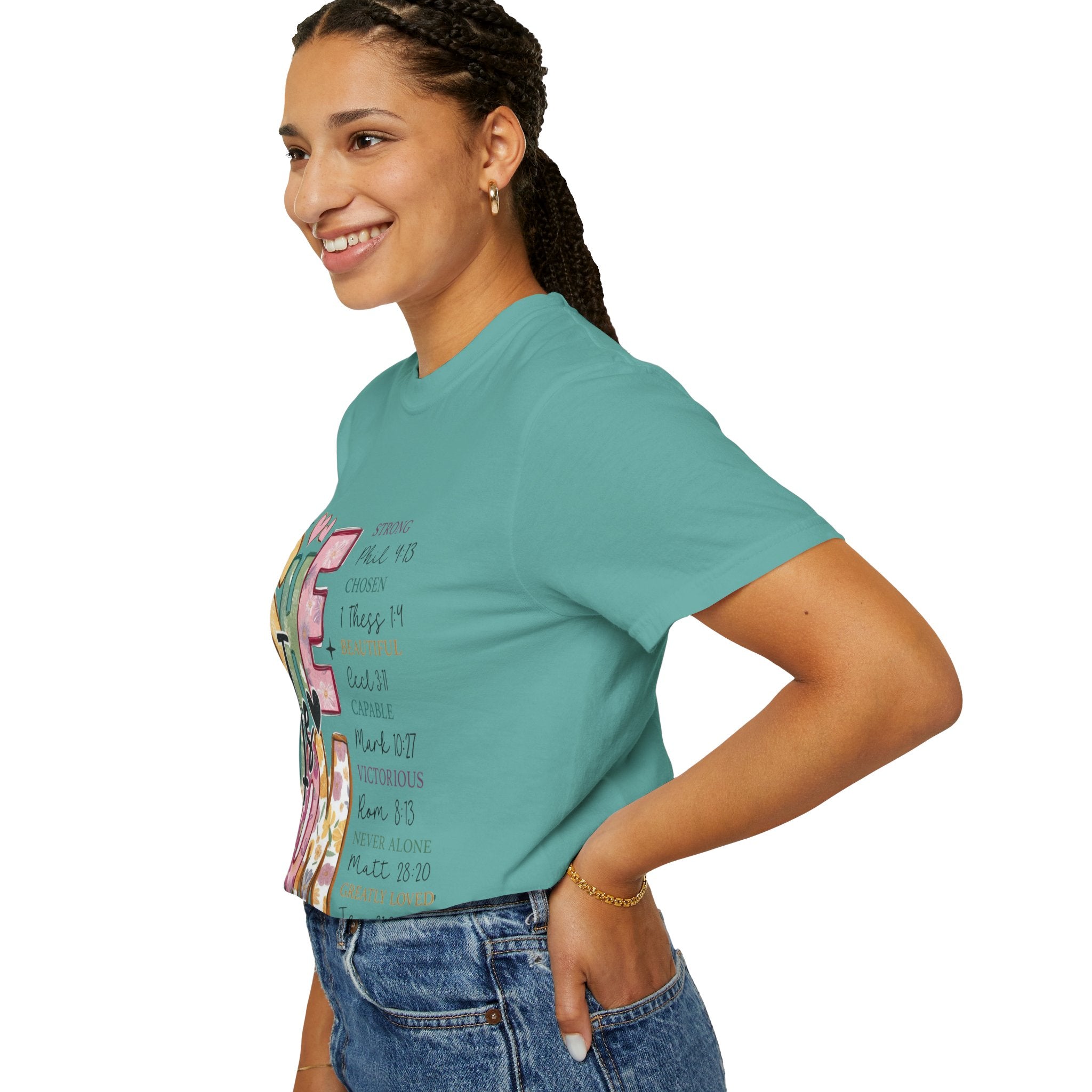 She & Mom Scripture Floral T-Shirt — Faith-Based Mother's Day Gift