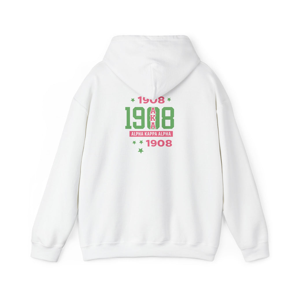 Alpha Kappa Alpha 1908 Hoodie — Vintage Sorority Crest Pullover