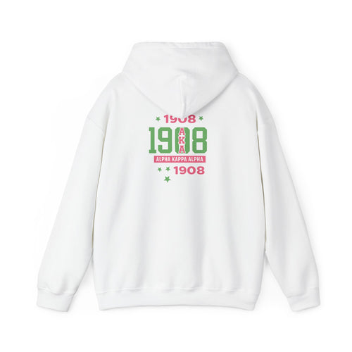 Alpha Kappa Alpha 1908 Hoodie — Vintage Sorority Crest Pullover