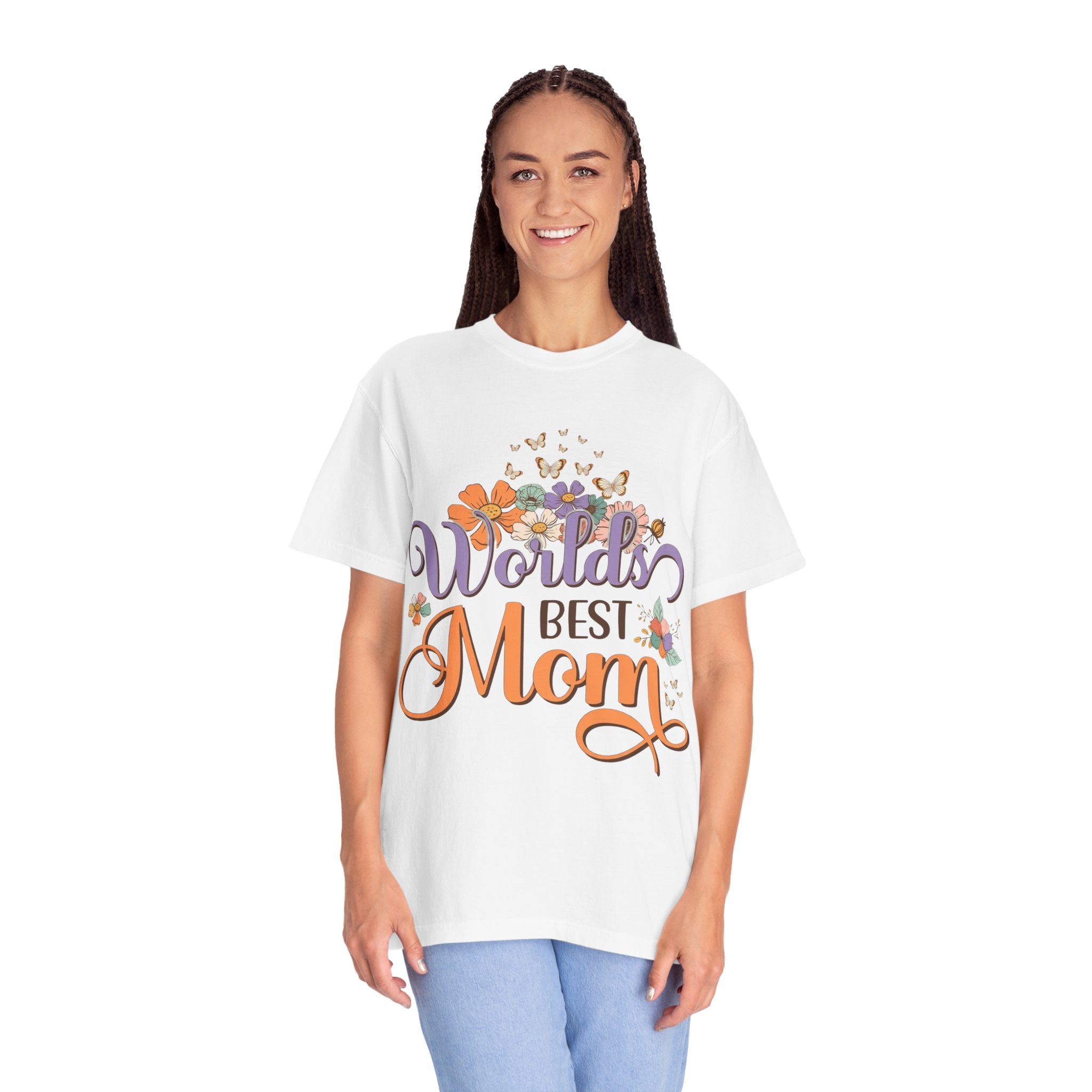 World's Best Mom T-Shirt — Floral Butterflies Mother's Day Tee