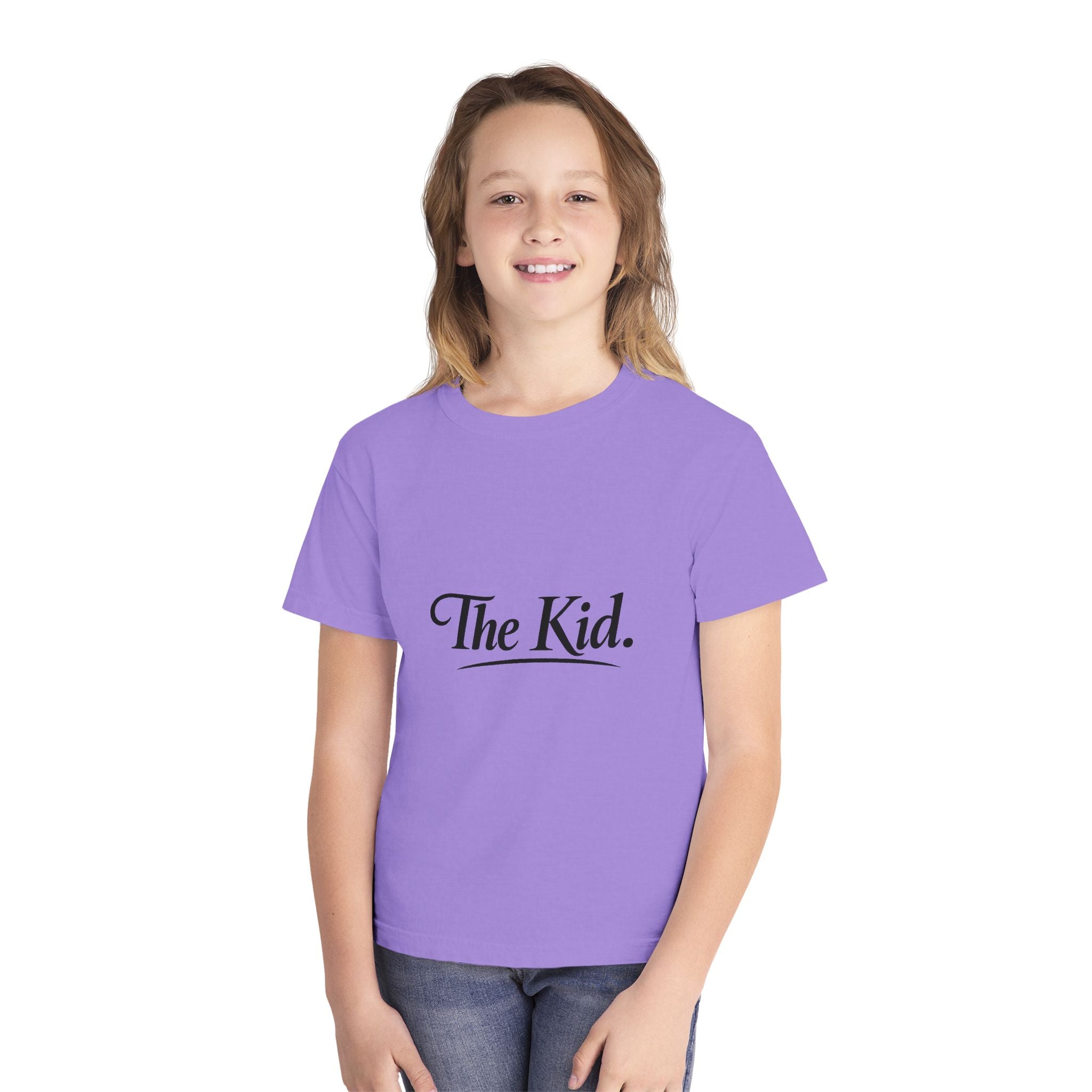 Youth Tee "The Kid" — Retro Script Graphic Kids T-Shirt