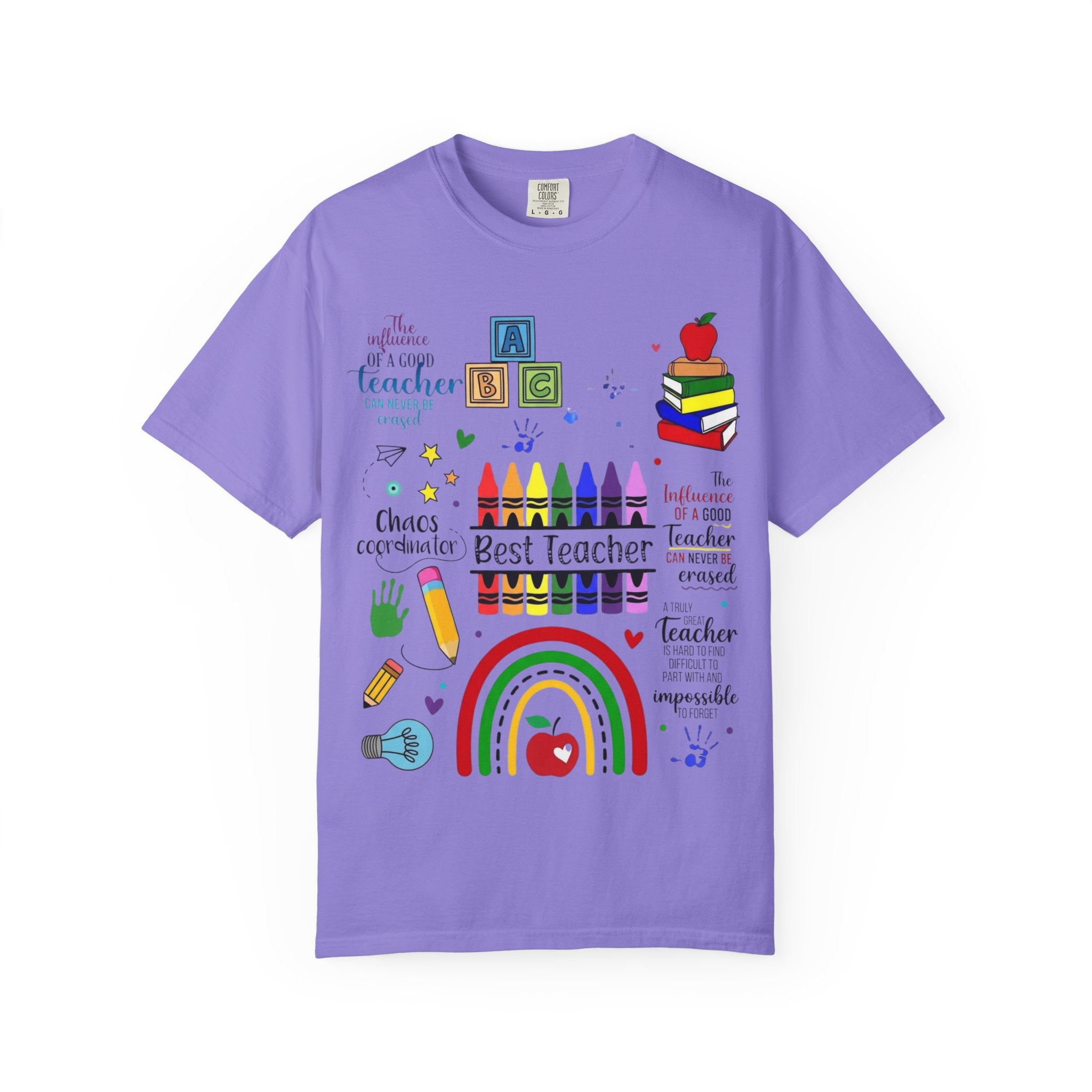 Best Teacher Colorful Classroom Graphic T-Shirt — Teacher Appreciation Gift