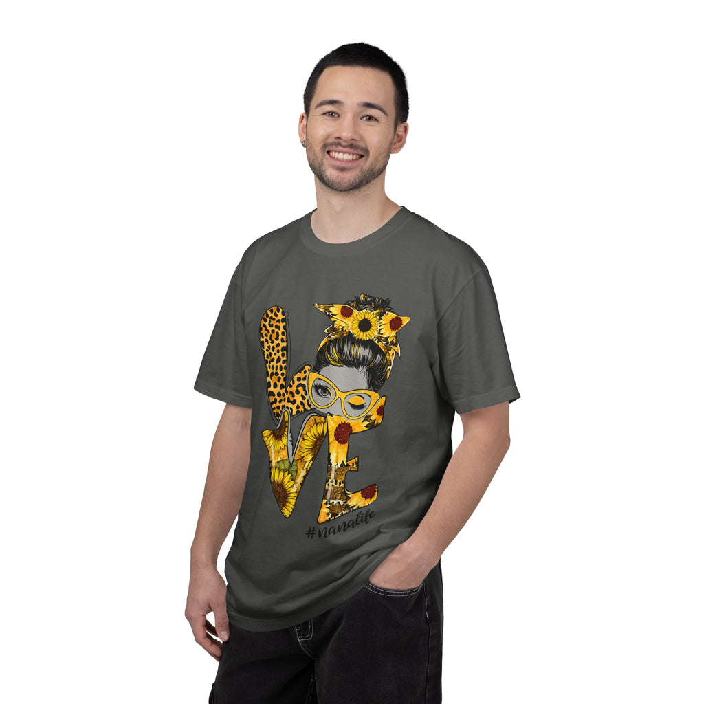 Love Mom T-Shirt — Sunflower & Leopard 'Mom Life' Graphic Tee