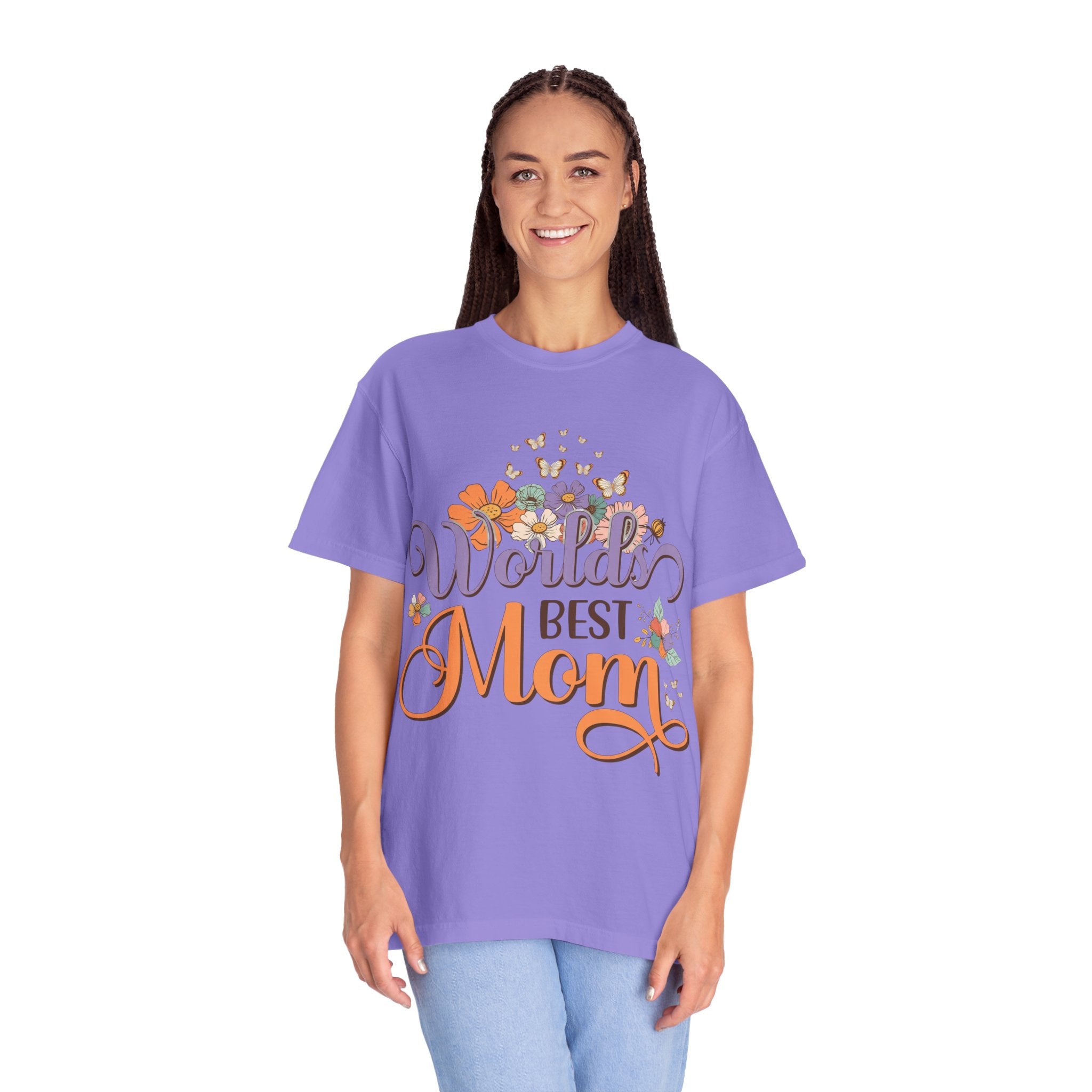 World's Best Mom T-Shirt — Floral Butterflies Mother's Day Tee