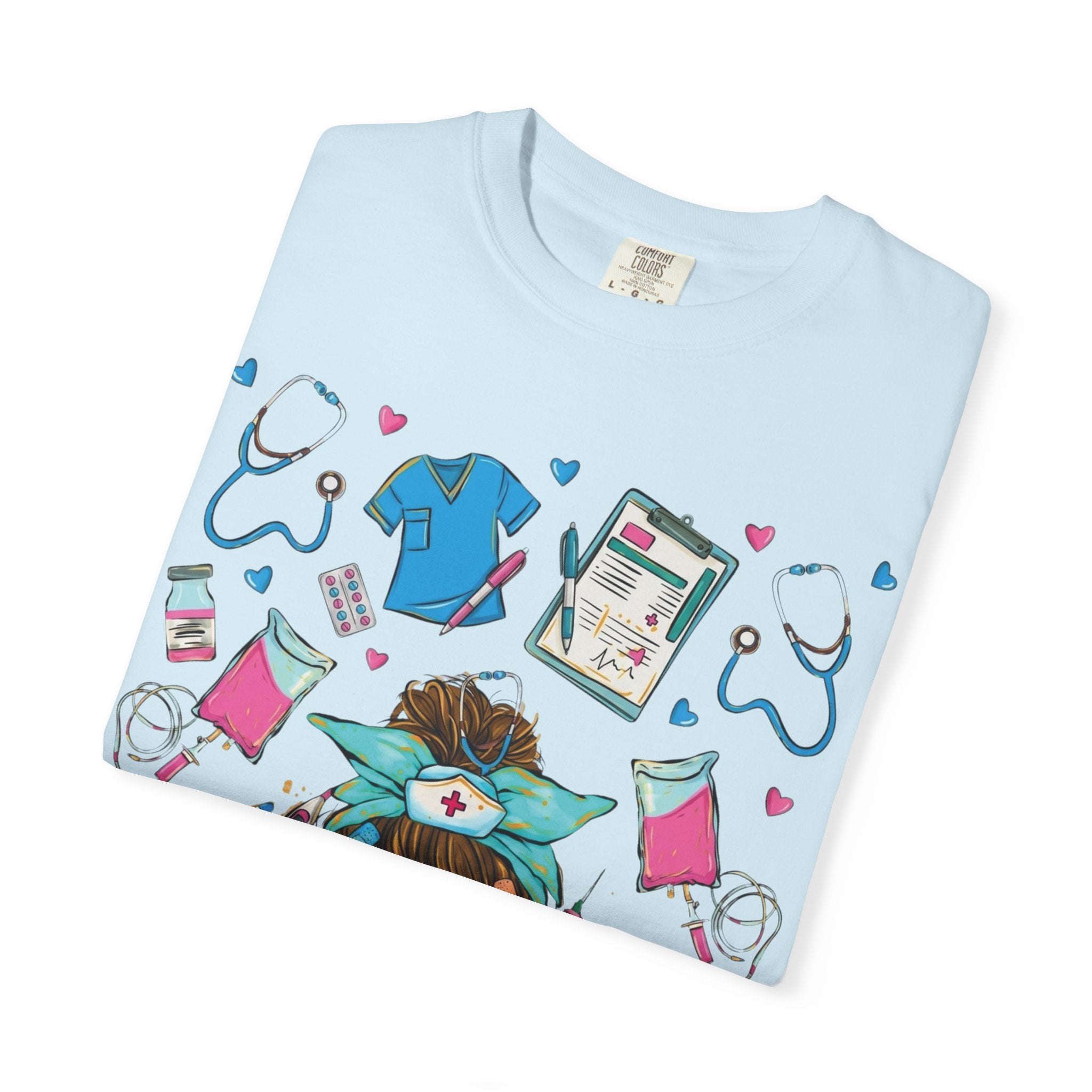 Nurse Life Graphic T-Shirt – #Nurselife Cute Medical Scrubs Design