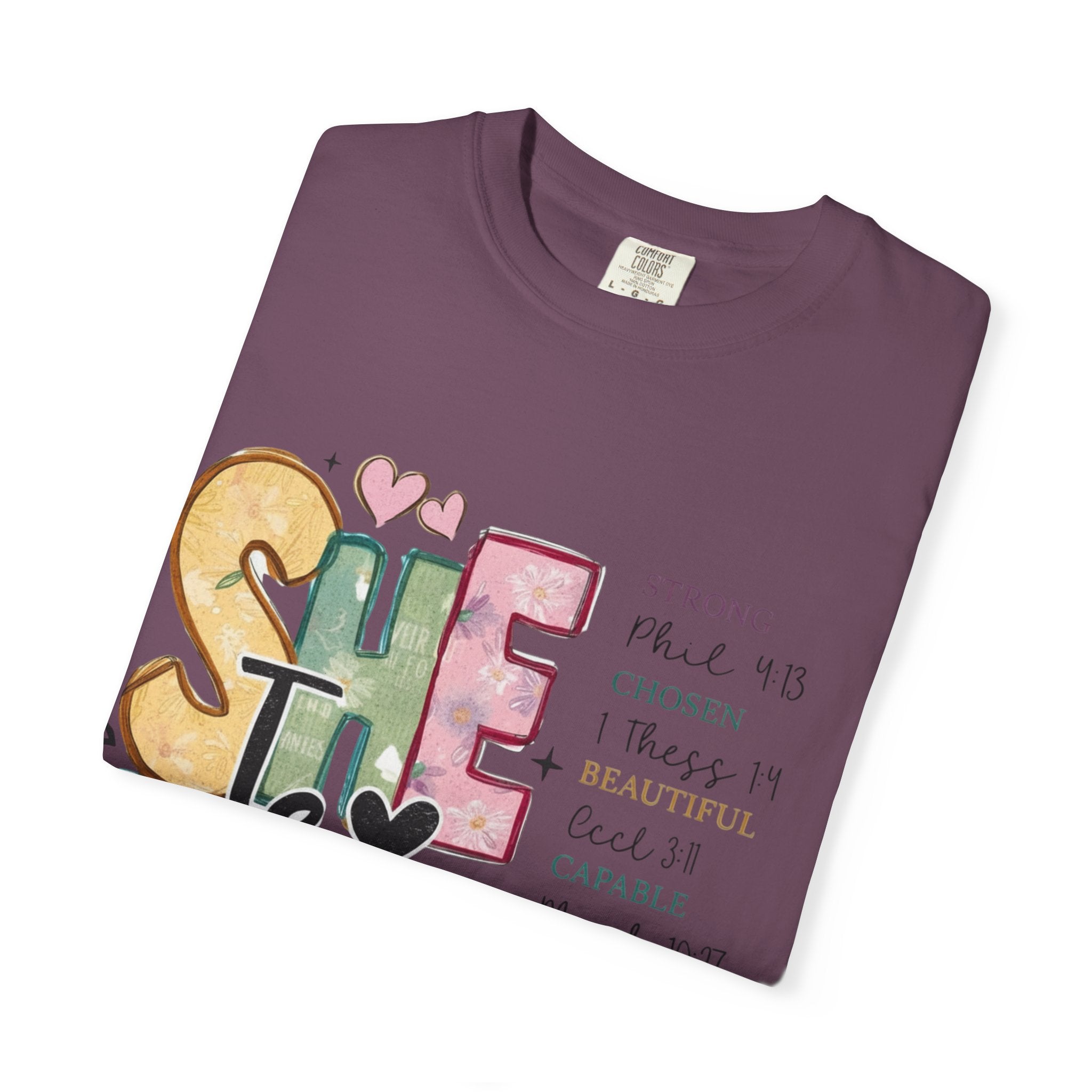 She & Mom Scripture Floral T-Shirt — Faith-Based Mother's Day Gift