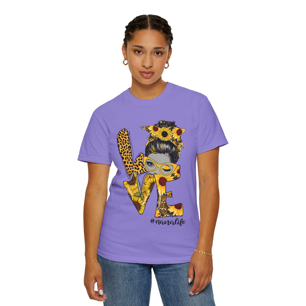 Love Mom T-Shirt — Sunflower & Leopard 'Mom Life' Graphic Tee