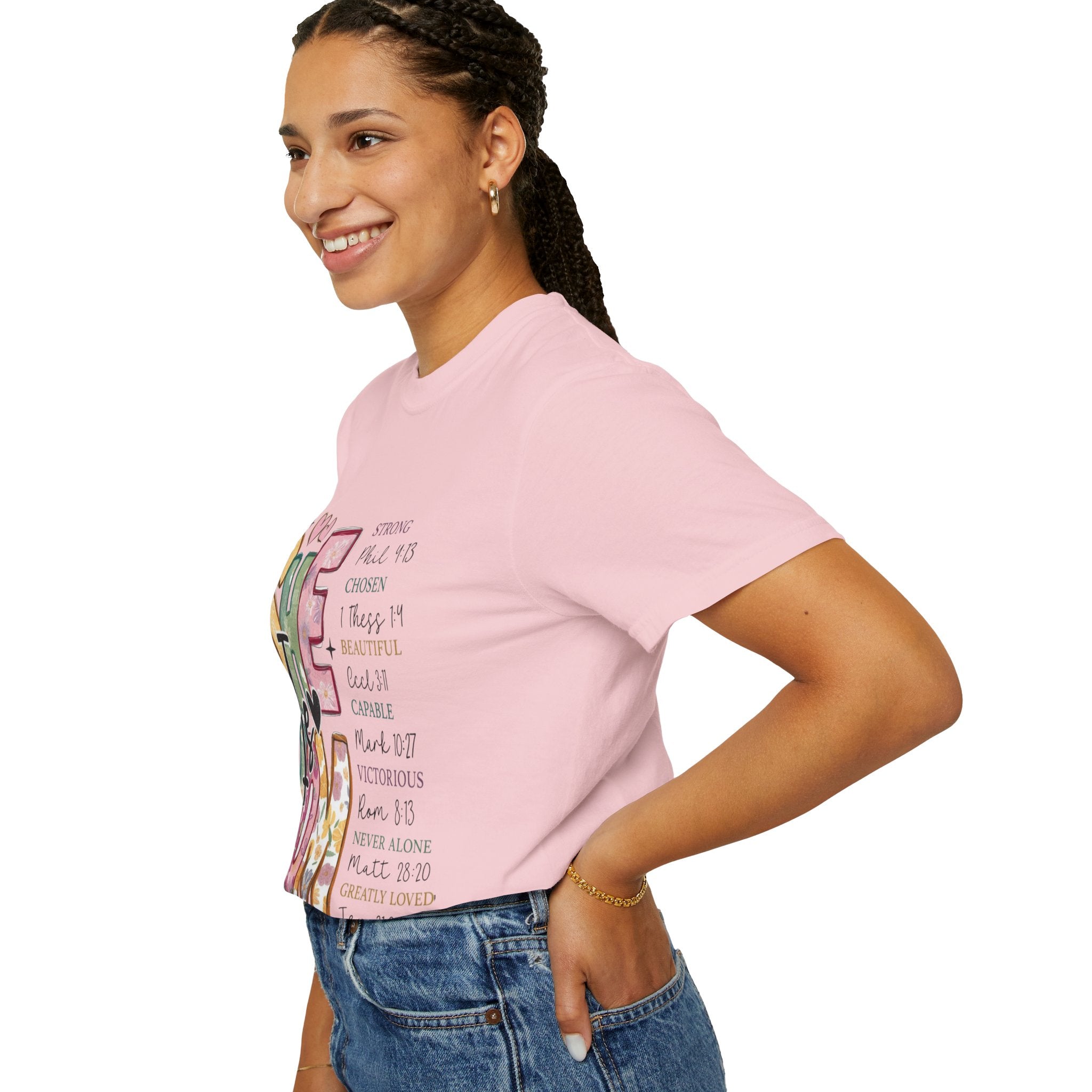 She & Mom Scripture Floral T-Shirt — Faith-Based Mother's Day Gift