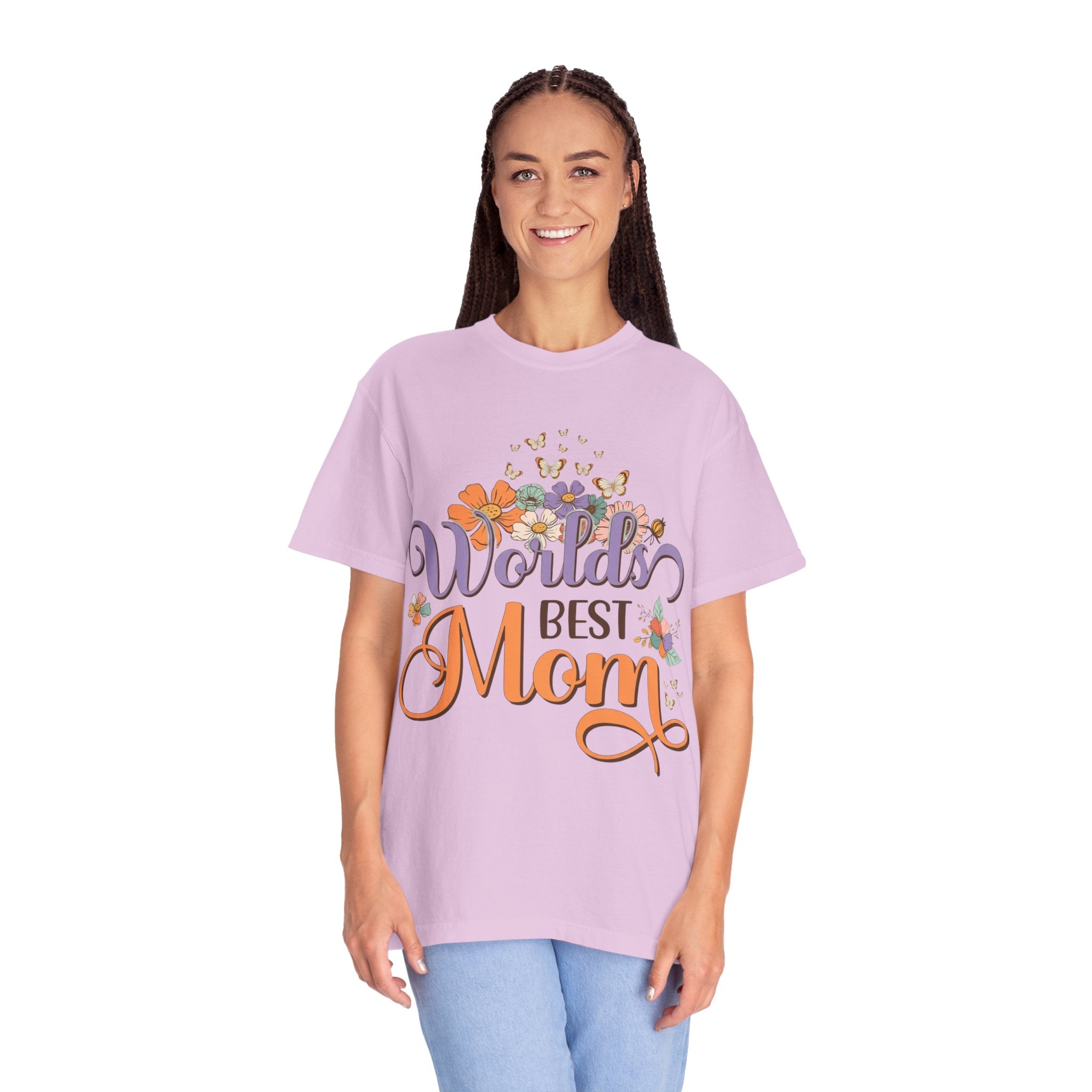 World's Best Mom T-Shirt — Floral Butterflies Mother's Day Tee