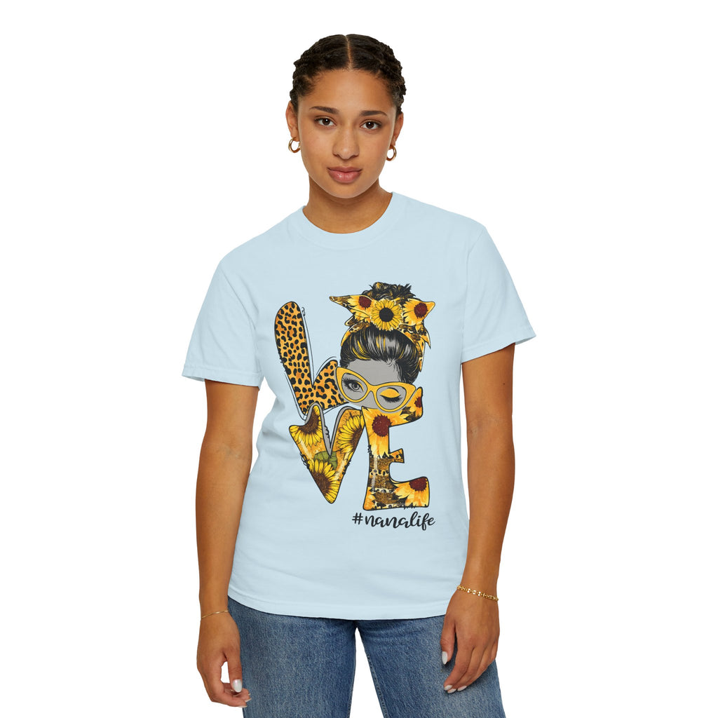 Love Mom T-Shirt — Sunflower & Leopard 'Mom Life' Graphic Tee