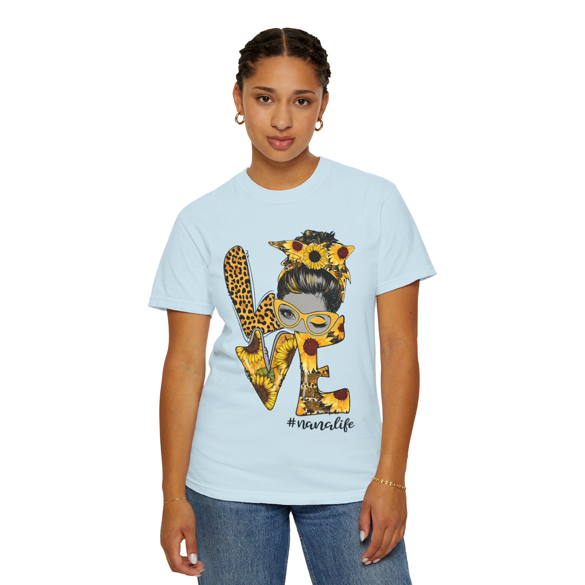 Love Mom T-Shirt — Sunflower & Leopard 'Mom Life' Graphic Tee