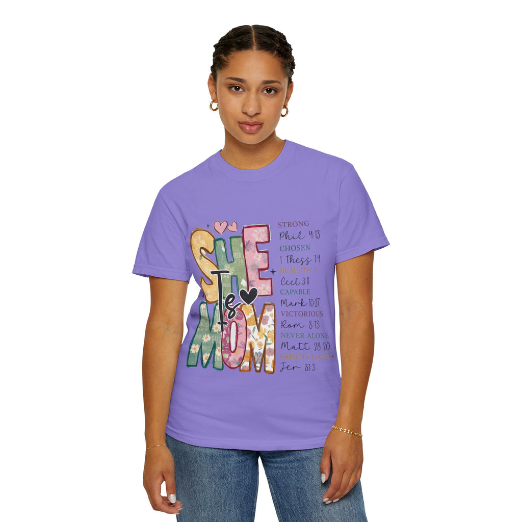 She & Mom Scripture Floral T-Shirt — Faith-Based Mother's Day Gift