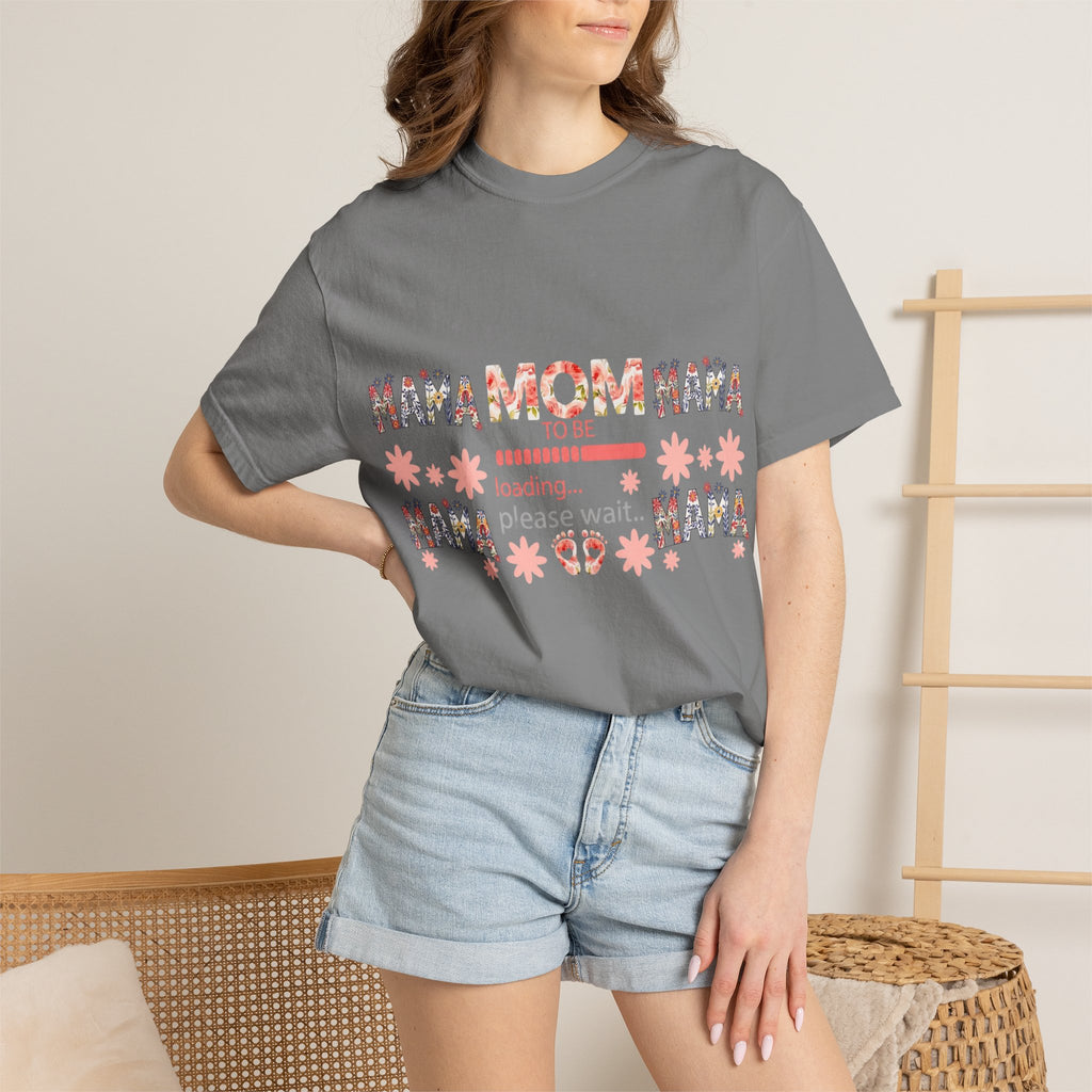 Mama Loading T-Shirt — Floral 'Please Wait' Mother's Day Tee