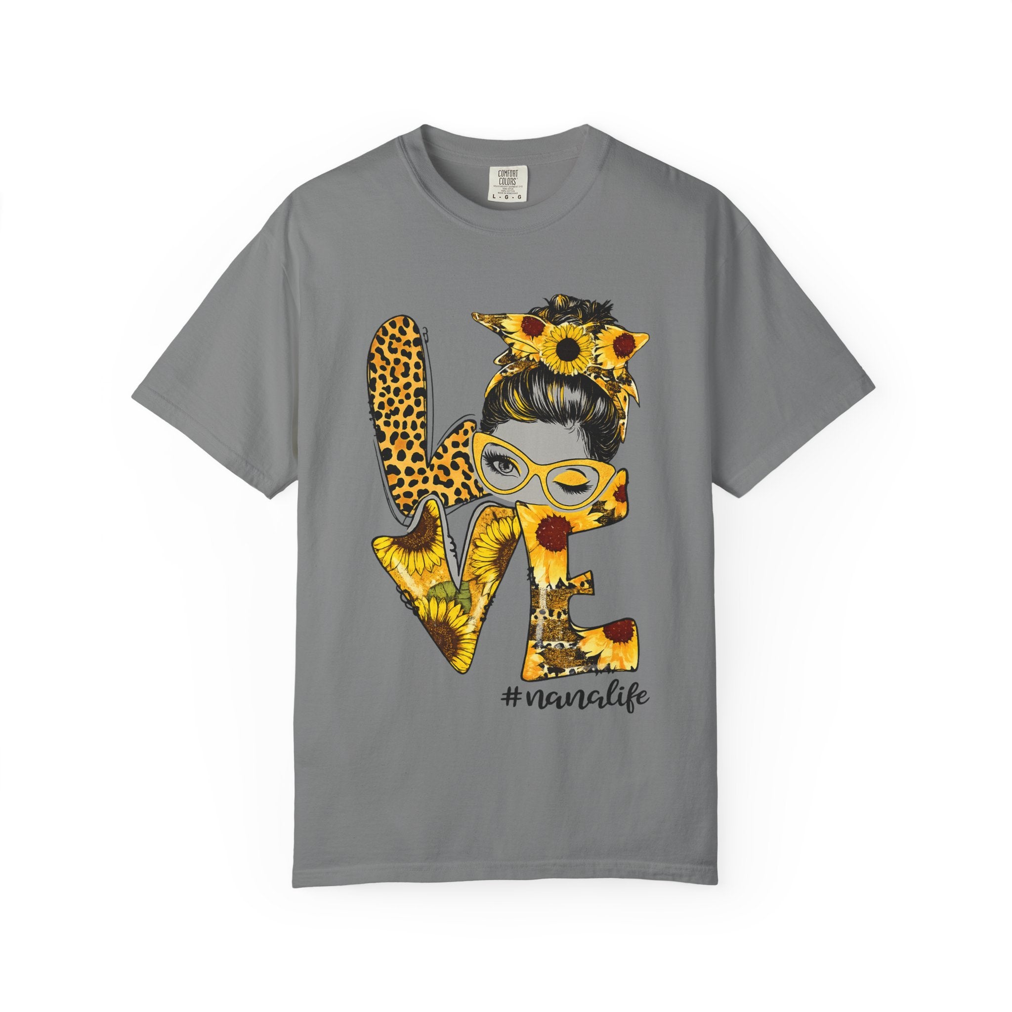 Love Mom T-Shirt — Sunflower & Leopard 'Mom Life' Graphic Tee