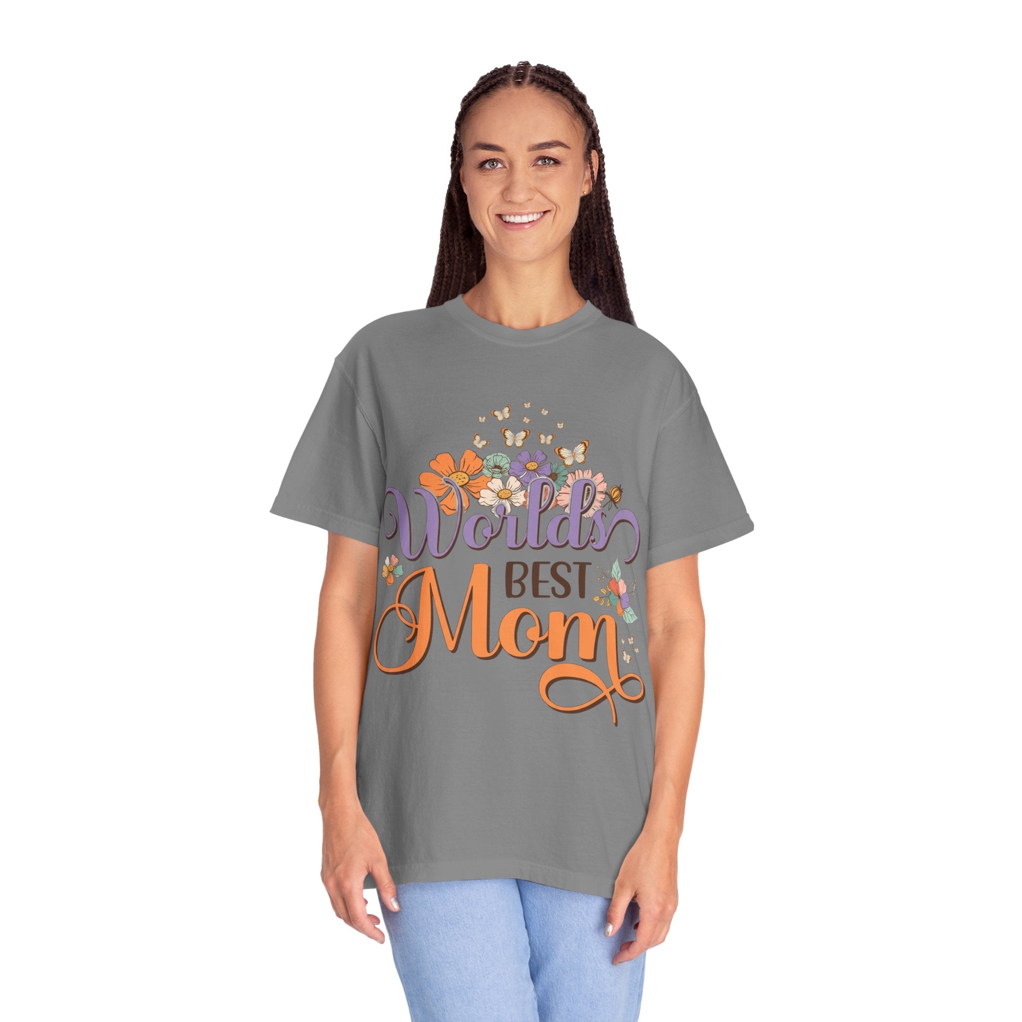 World's Best Mom T-Shirt — Floral Butterflies Mother's Day Tee