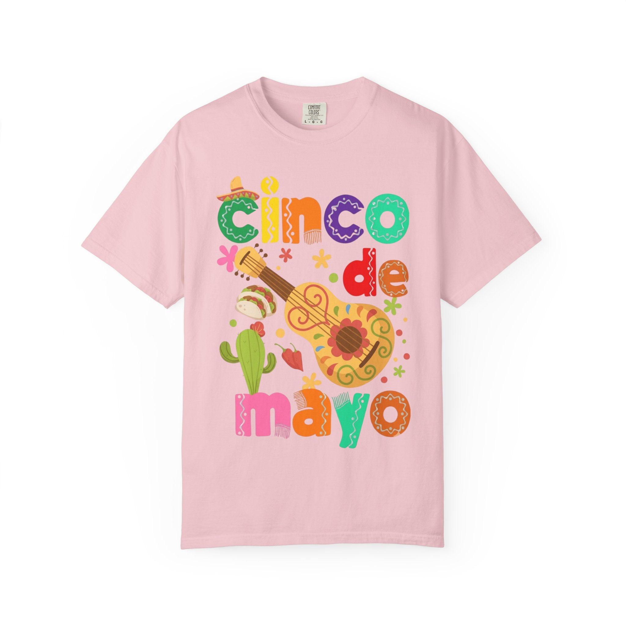 Cinco de Mayo Guitar Cactus T-Shirt | Fiesta Illustration