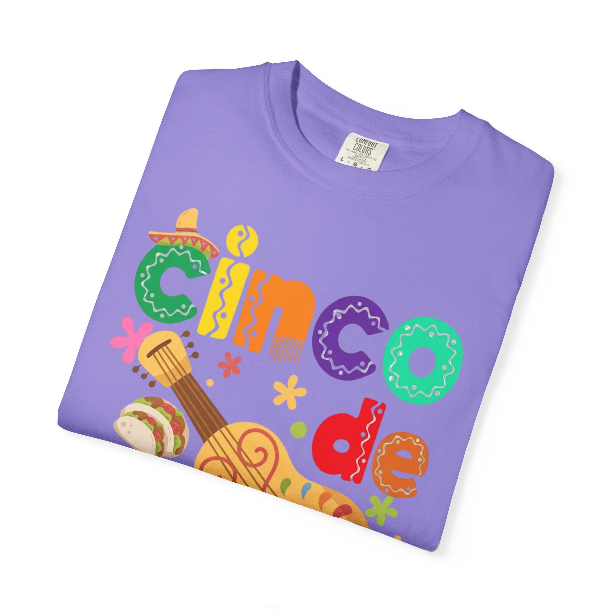 Cinco de Mayo Guitar Cactus T-Shirt | Fiesta Illustration