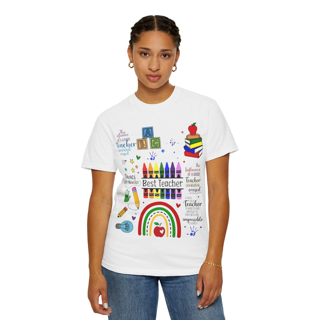 Best Teacher Colorful Classroom Graphic T-Shirt — Teacher Appreciation Gift
