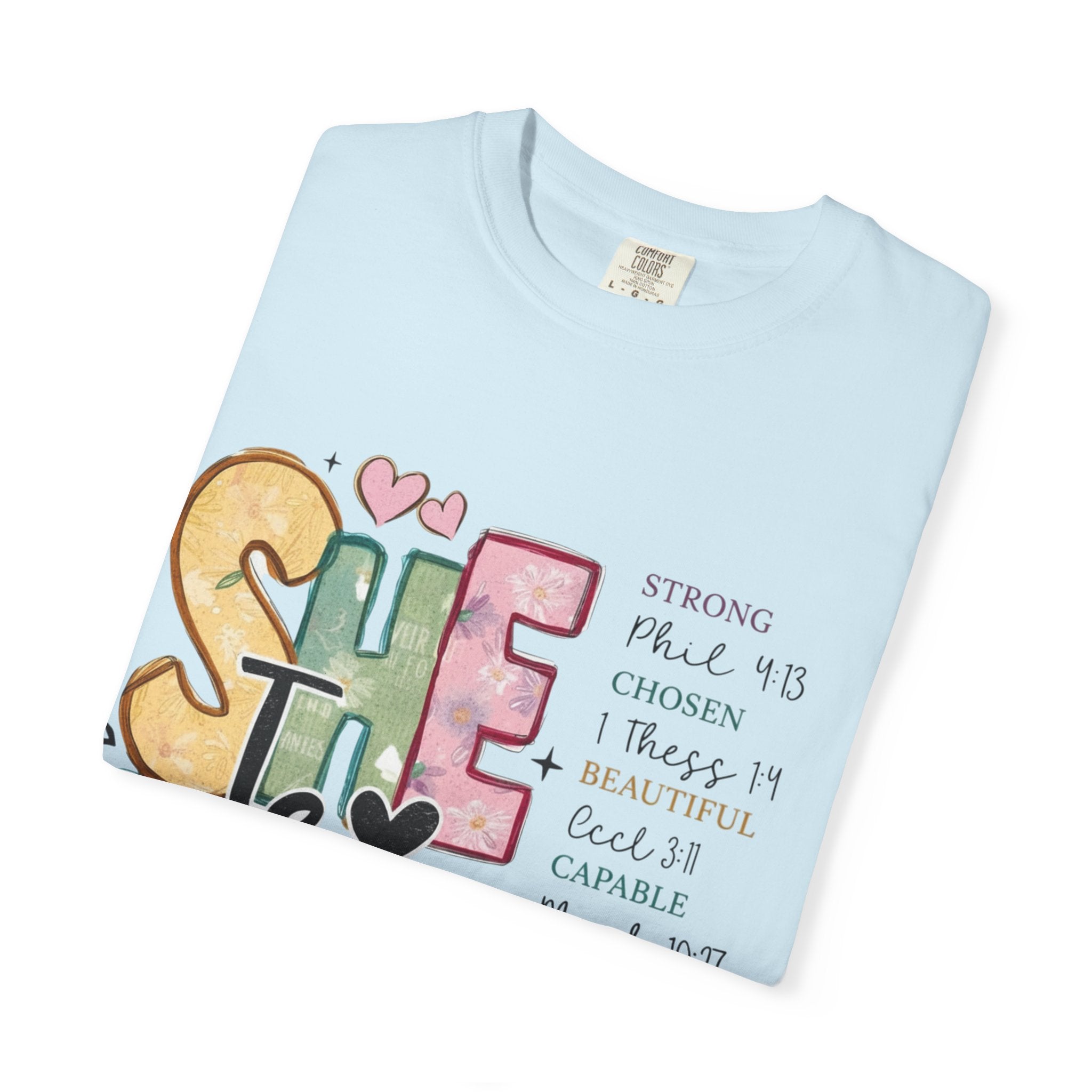 She & Mom Scripture Floral T-Shirt — Faith-Based Mother's Day Gift