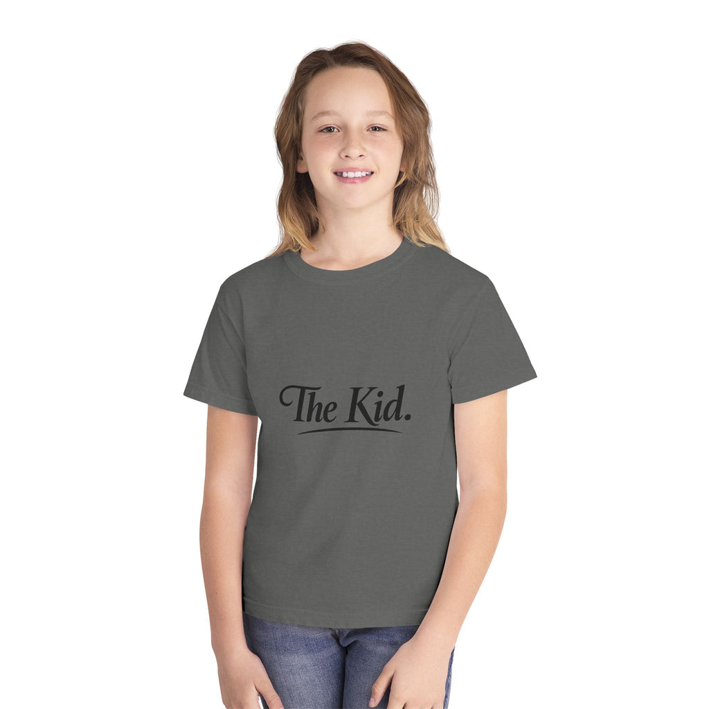 Youth Tee "The Kid" — Retro Script Graphic Kids T-Shirt