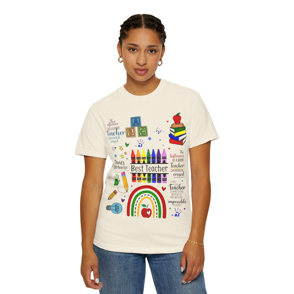 Best Teacher Colorful Classroom Graphic T-Shirt — Teacher Appreciation Gift