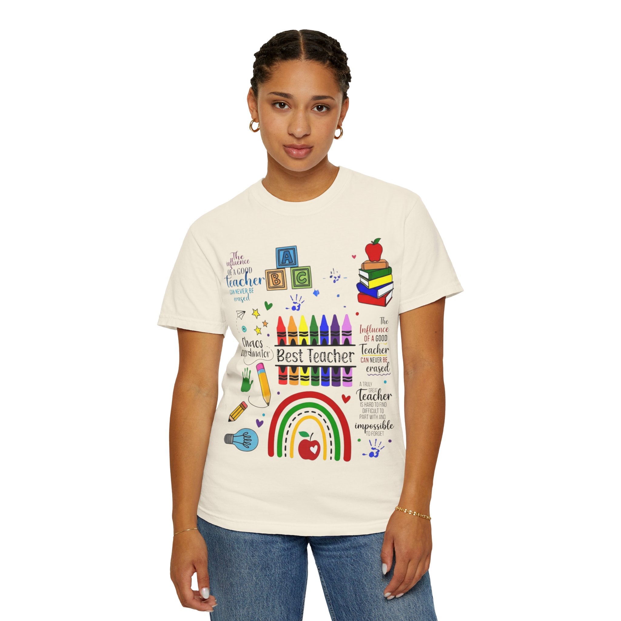 Best Teacher Colorful Classroom Graphic T-Shirt — Teacher Appreciation Gift