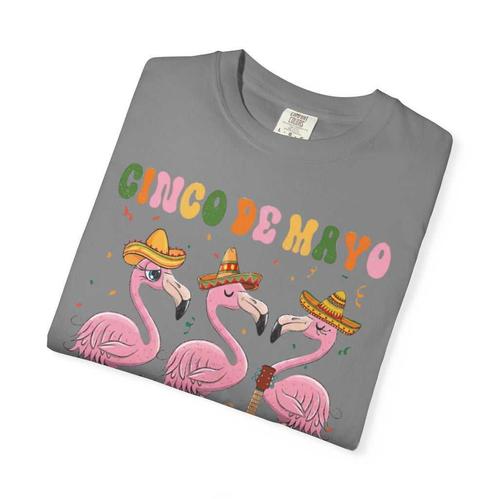 Cinco de Mayo Flamingo Squad T-shirt | Mexican Fiesta Graphic Tee