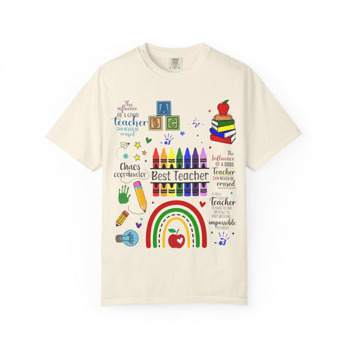 Best Teacher Colorful Classroom Graphic T-Shirt — Teacher Appreciation Gift