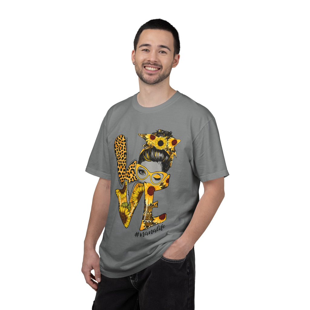 Love Mom T-Shirt — Sunflower & Leopard 'Mom Life' Graphic Tee