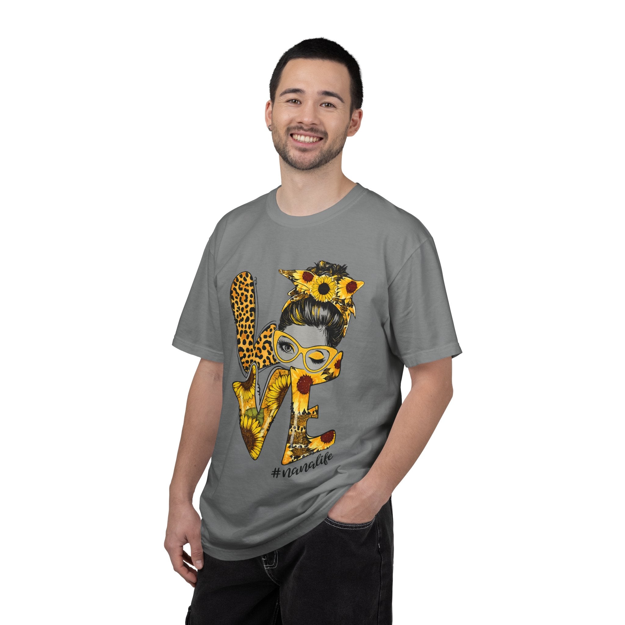 Love Mom T-Shirt — Sunflower & Leopard 'Mom Life' Graphic Tee